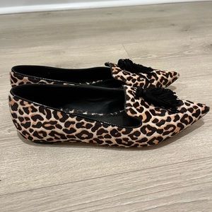 Kate Spade Tassel Leopard Flats